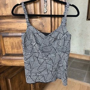 Ann Taylor Silk Sleeveless Wide Strap Tank Top